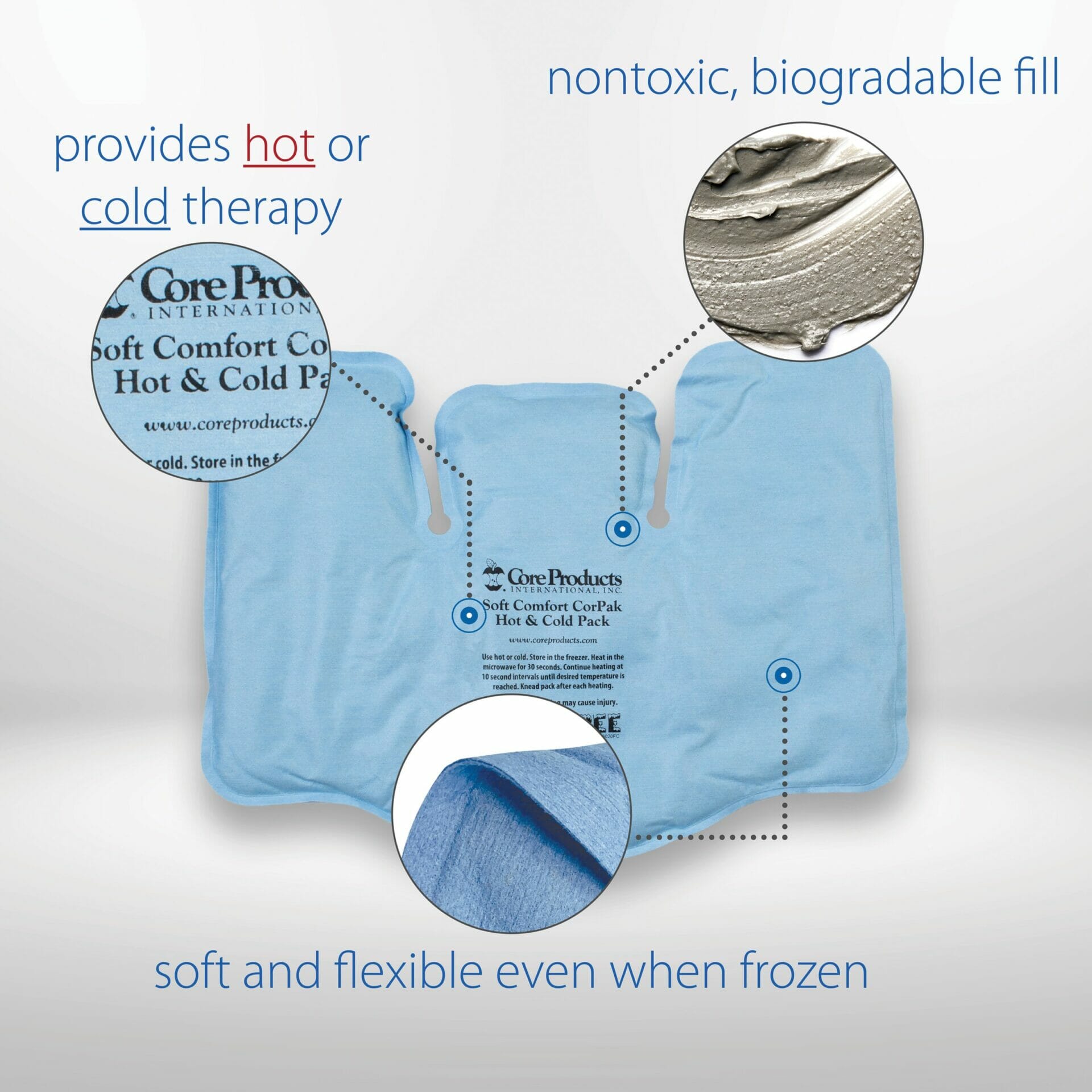 Soft Comfort CorPak Hot & Cold Therapy Pack - Tri-Sectional 11" x 15" Soft Comfort CorPak Hot & Cold Therapy Pack - Tri-Sectional 11" x 15"