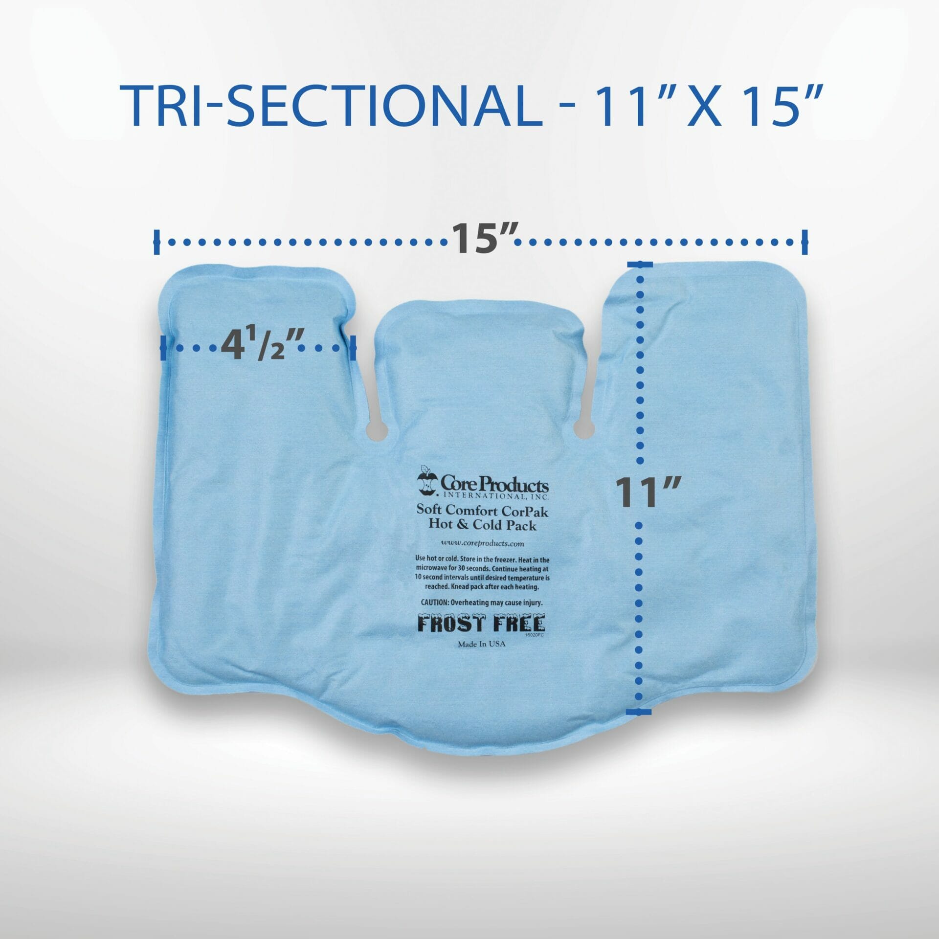 Soft Comfort CorPak Hot & Cold Therapy Pack - Tri-Sectional 11" x 15" Soft Comfort CorPak Hot & Cold Therapy Pack - Tri-Sectional 11" x 15"