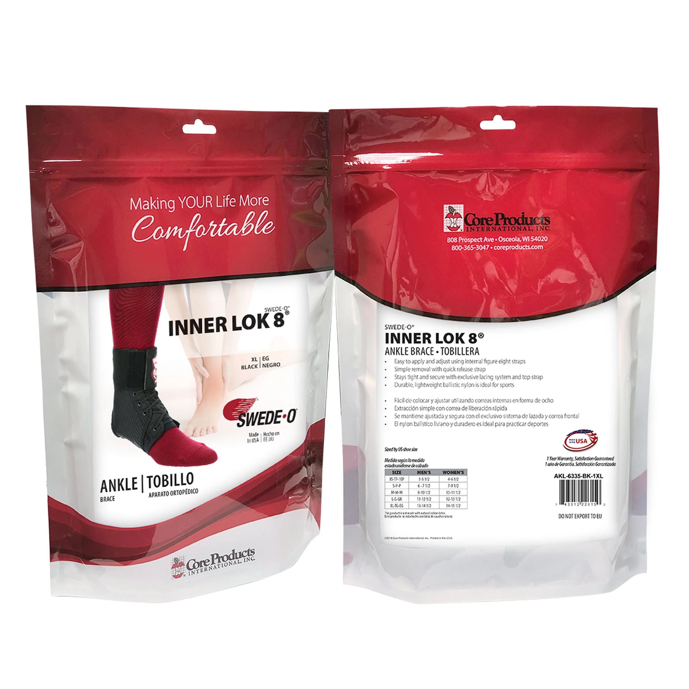 Swede-O Inner Lok 8 Ankle Brace Swede-O Inner Lok 8 Ankle Brace