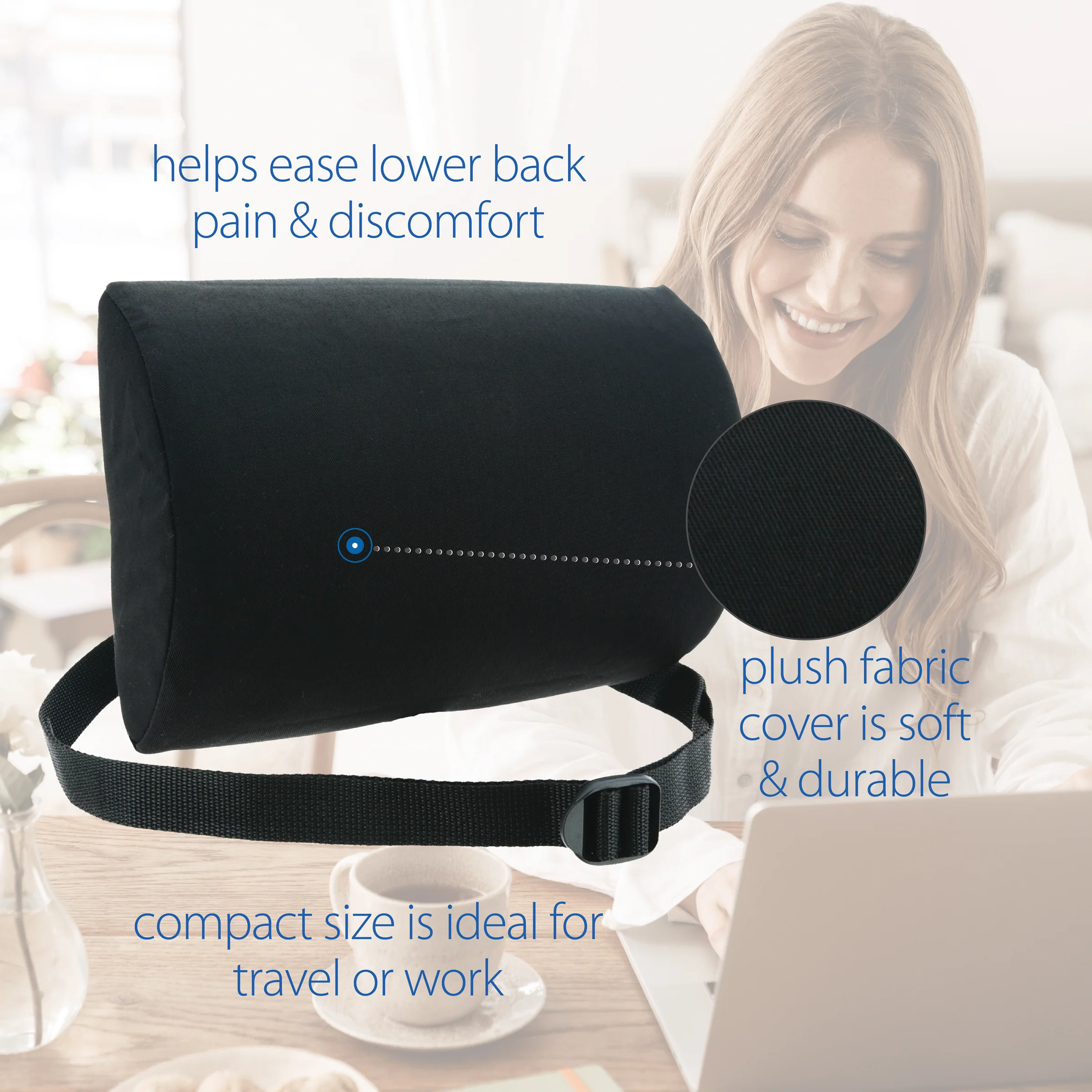 Luniform D-Shaped Lumbar Support Cushion Luniform D-Shaped Lumbar Support Cushion