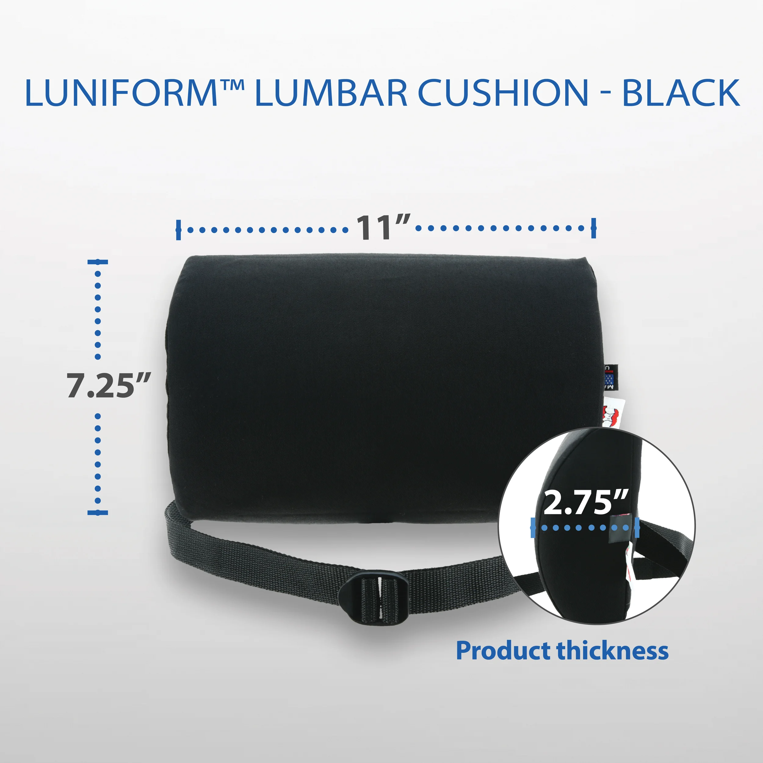 Luniform D-Shaped Lumbar Support Cushion Luniform D-Shaped Lumbar Support Cushion