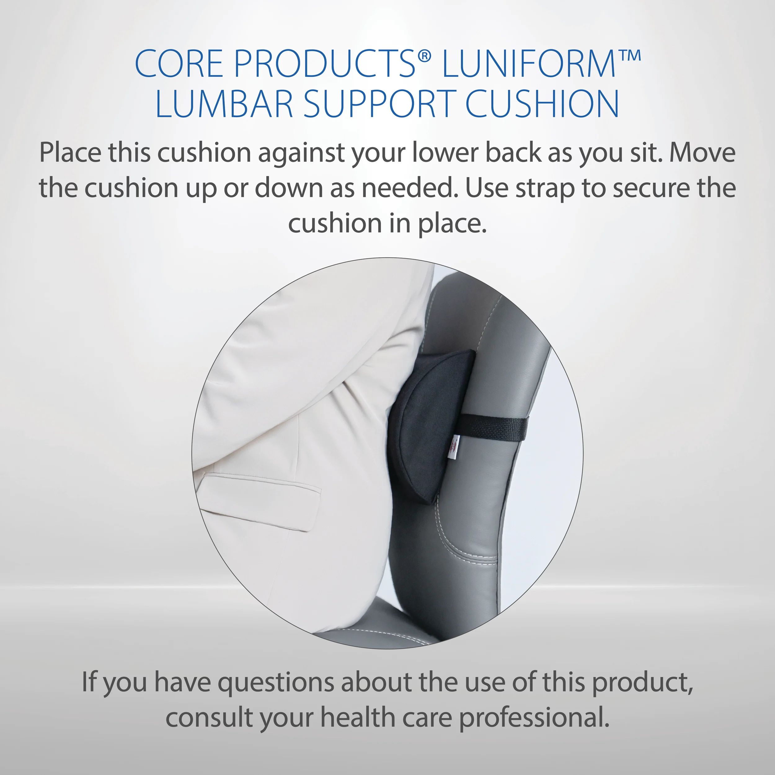 Luniform D-Shaped Lumbar Support Cushion Luniform D-Shaped Lumbar Support Cushion
