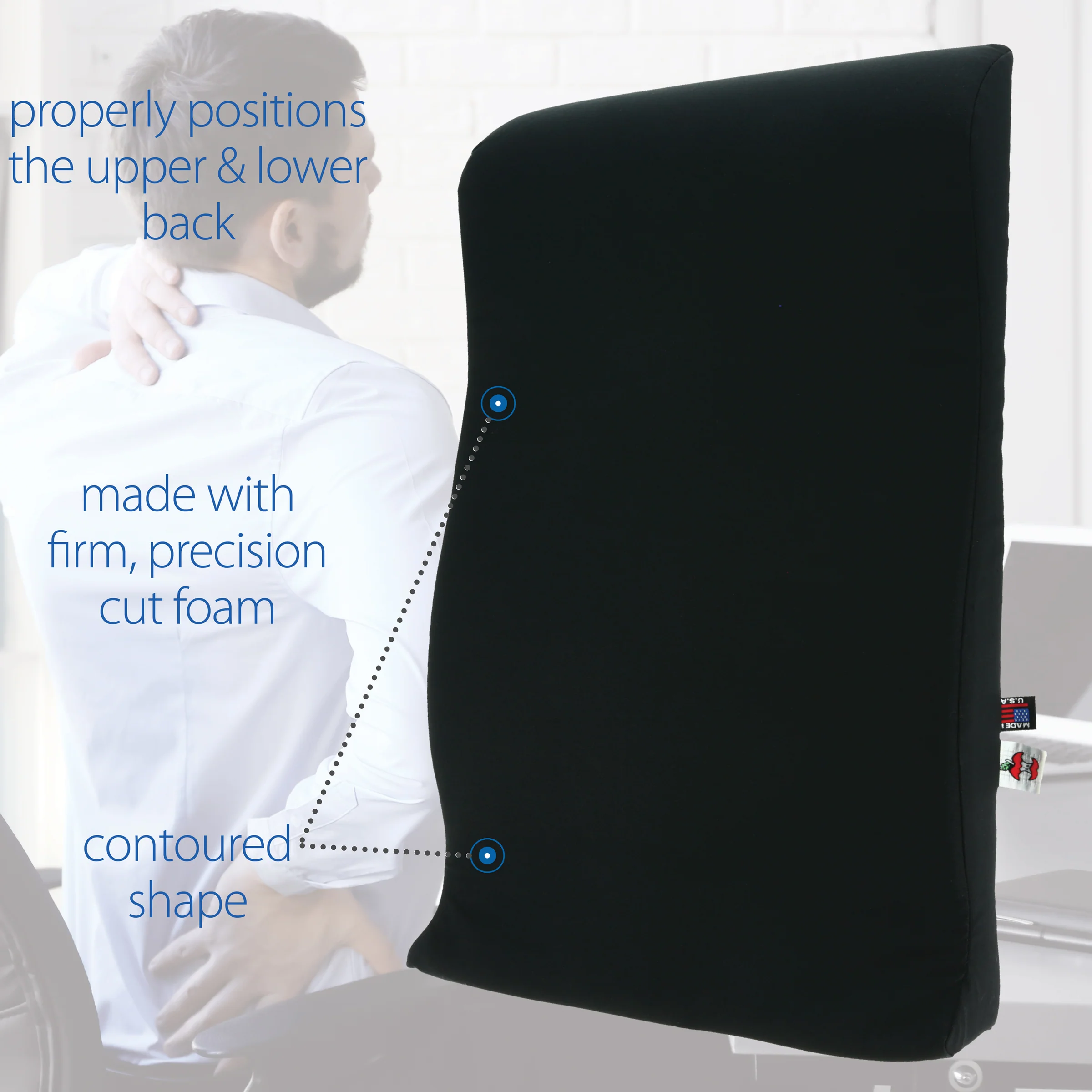 Hibak Rest Lumbar Support Cushion for Office Chair Hibak Rest Lumbar Support Cushion for Office Chair