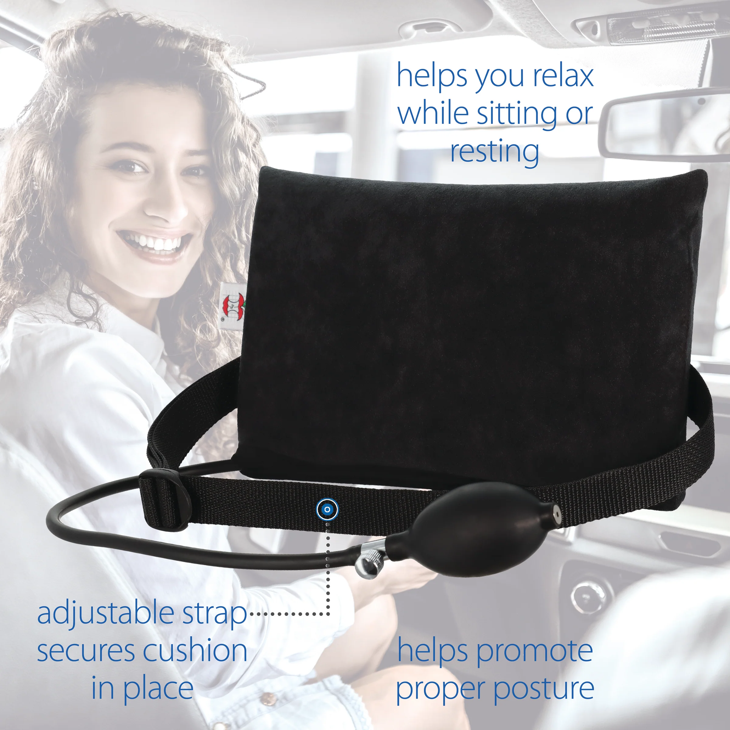 Deluxe Small Inflatable Lumbar Cushion Deluxe Small Inflatable Lumbar Cushion