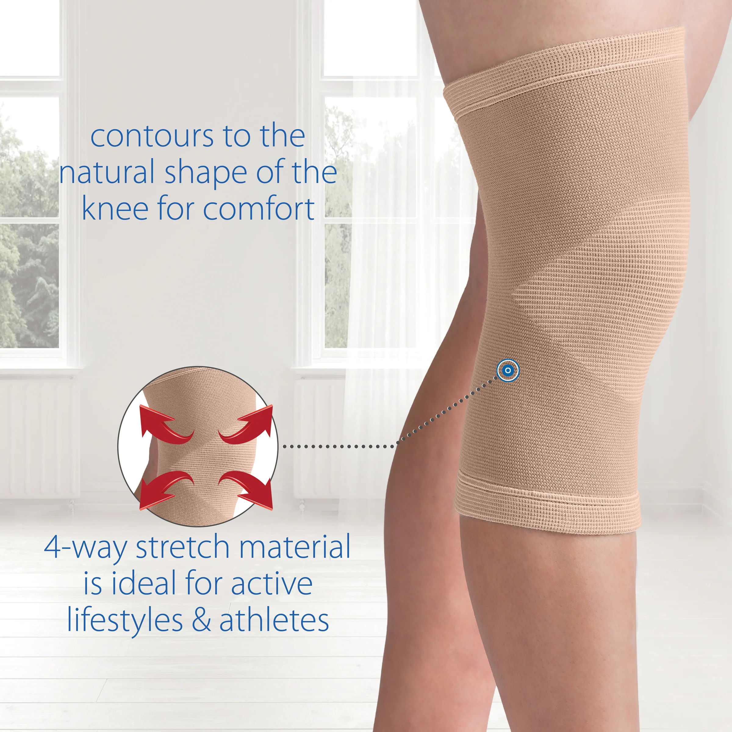 Swede-O Elastic Tetra-Stretch Knee Support Swede-O Elastic Tetra-Stretch Knee Support
