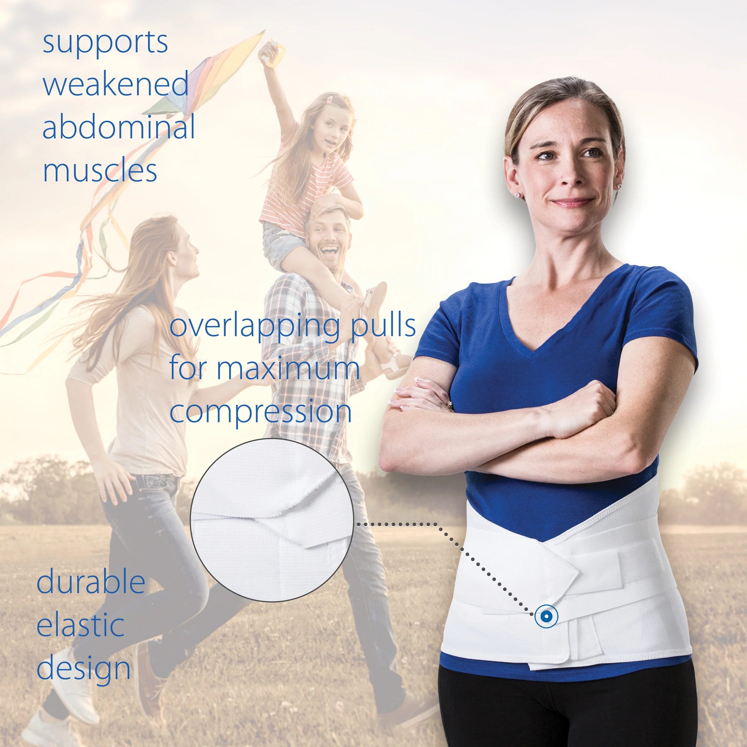 Triple Action Elastic Back Support Triple Action Elastic Back Support