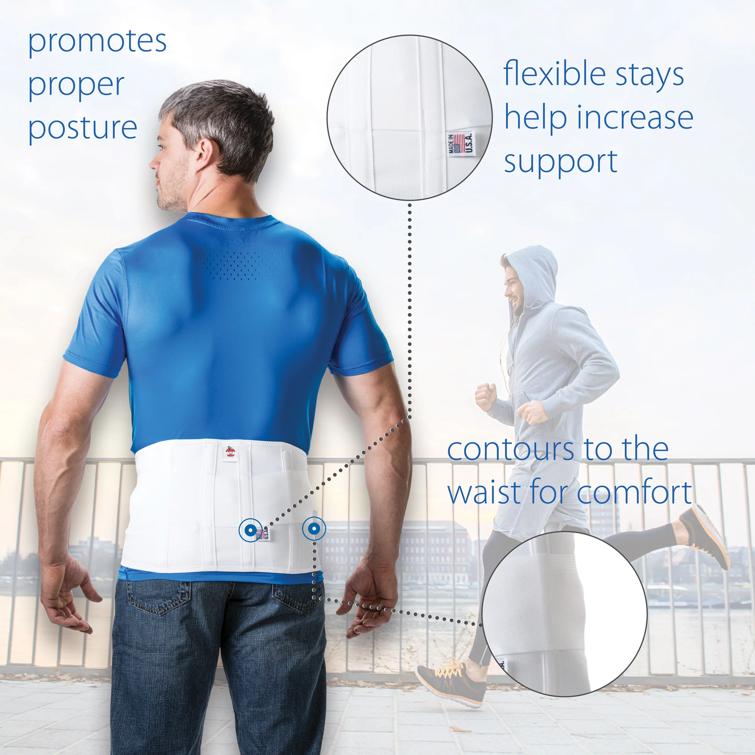 Triple Action Elastic Back Support Triple Action Elastic Back Support