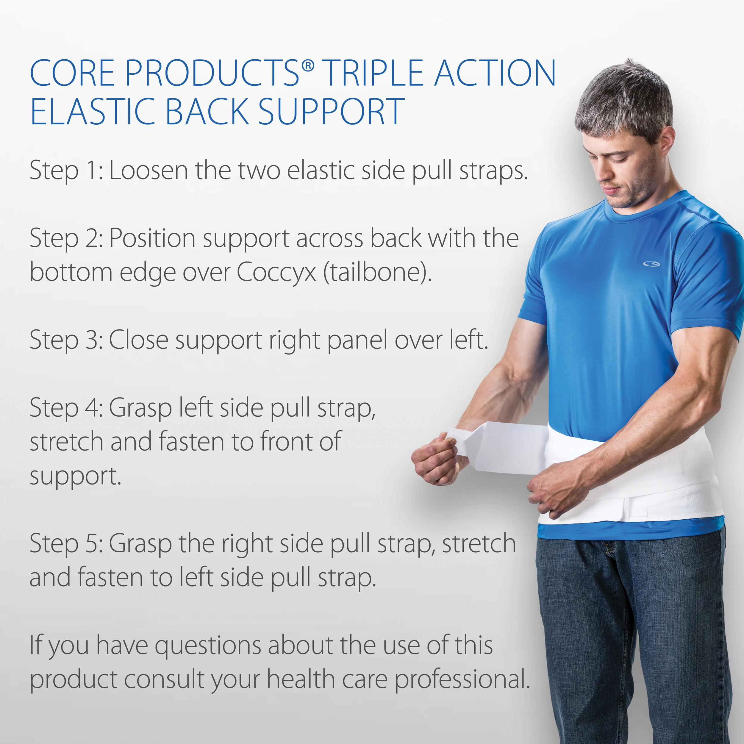 Triple Action Elastic Back Support Triple Action Elastic Back Support