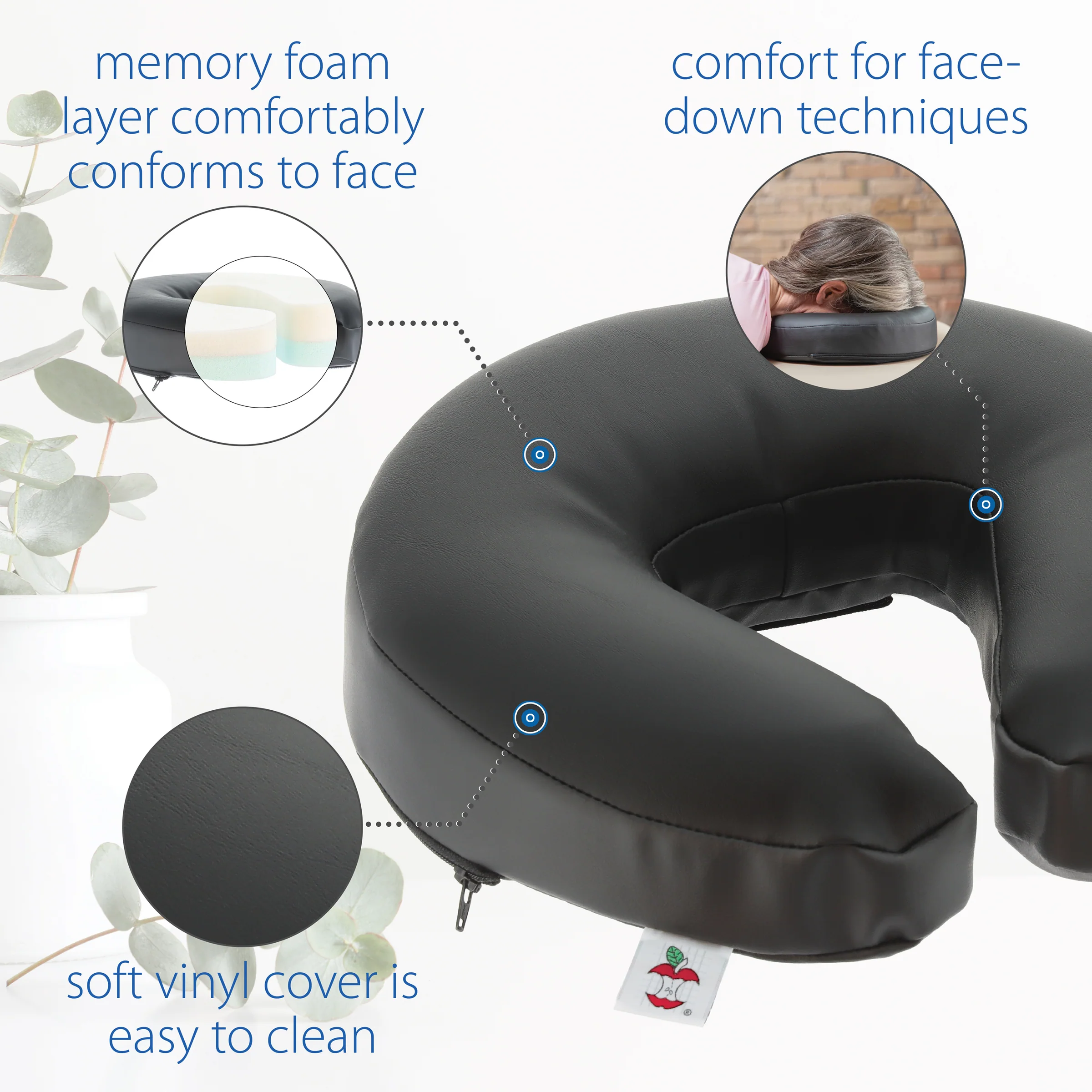 Vinyl Memory Foam Face Cradle Vinyl Memory Foam Face Cradle