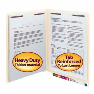 End Tab Fastener File Folders with Shelf-Master® Reinforced Straight-Cut Tab