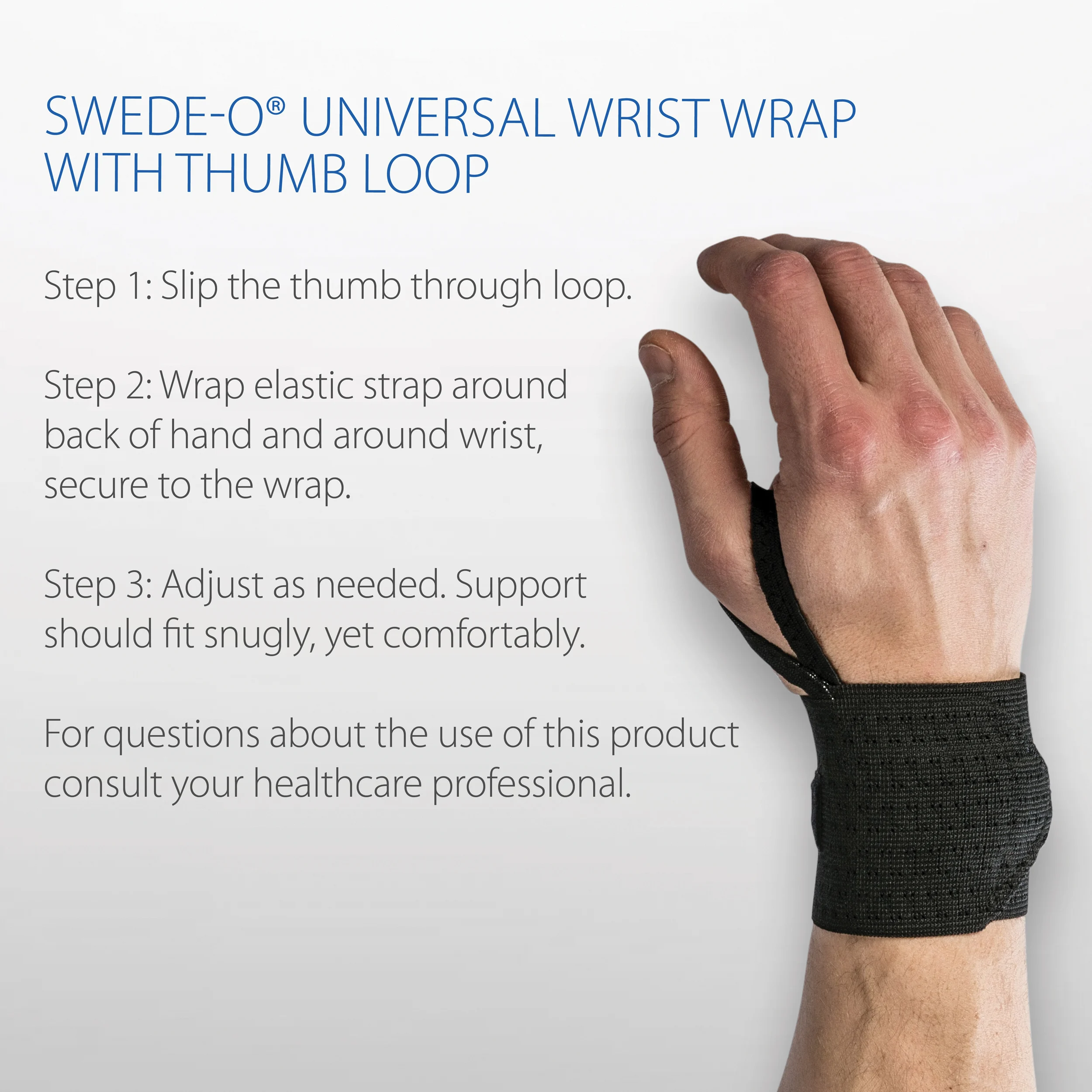 Swede-O Universal Wrist Wrap with Thumb Loop Swede-O Universal Wrist Wrap with Thumb Loop