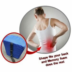 B-Rite Back Portable Lumbar Support Cushion (Ice Pack Sold Separately)