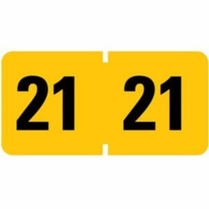 A-Z Smead Labeling Systems Color-Coded Year Labels 2021