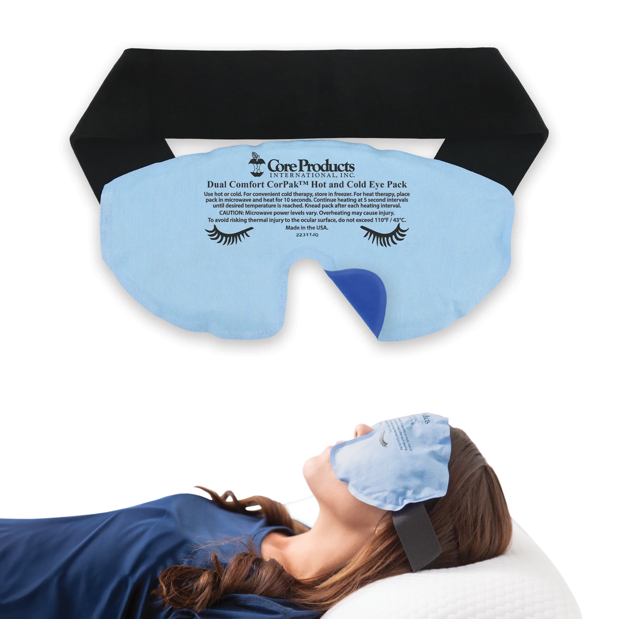 Dual Comfort CorPak™ Migraine Eye Mask Hot or Cold Therapy Pack Dual Comfort CorPak™ Migraine Eye Mask Hot or Cold Therapy Pack