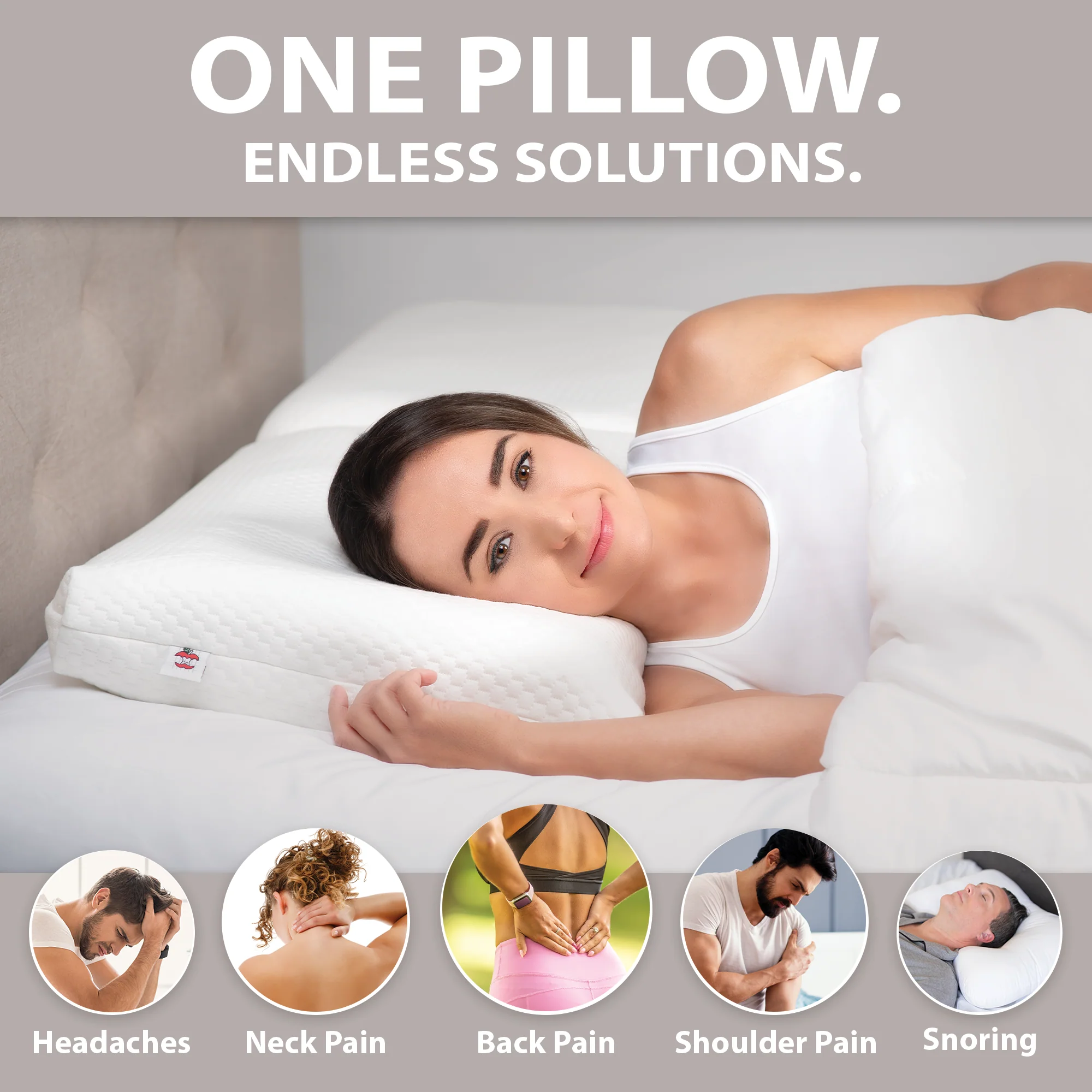 Tri-Core Ultimate Cervical Pillow, Firm Support Tri-Core Ultimate Cervical Pillow, Firm Support