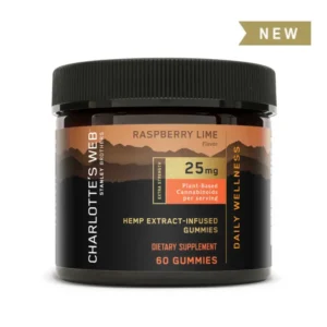 CBD GUMMIES: 25MG DAILY WELLNESS 60 CT Not for Resale in CA, VA, or GA