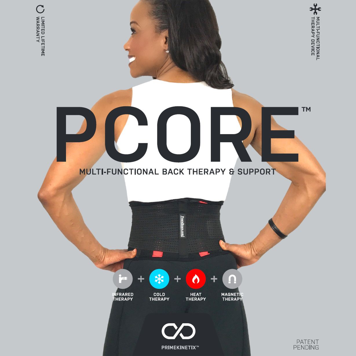 PCORE™ Multi – Functional Back Therapy: Ice + Heat + Support PCORE™ Multi – Functional Back Therapy: Ice + Heat + Support
